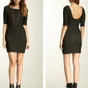 Free people Pucker knit stretch gray short sleeve sweater‎ dress size XS